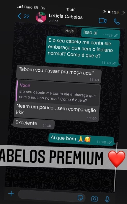 Depoimento de cliente Duda Cabelos