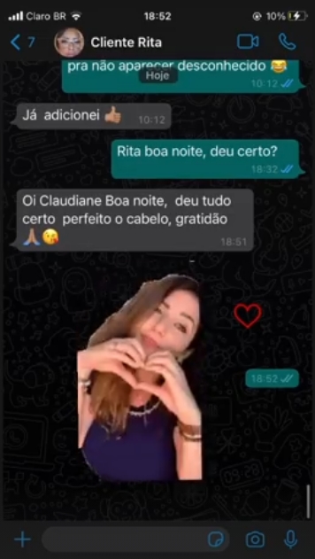 Depoimento de cliente Duda Cabelos